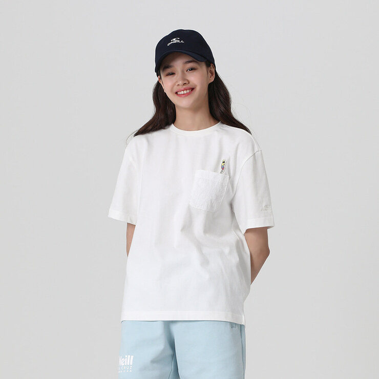 O&#039;NEILL KOREA - [모델착장] 공용 우븐 포켓 반팔 티셔츠 OUTRM2203-101